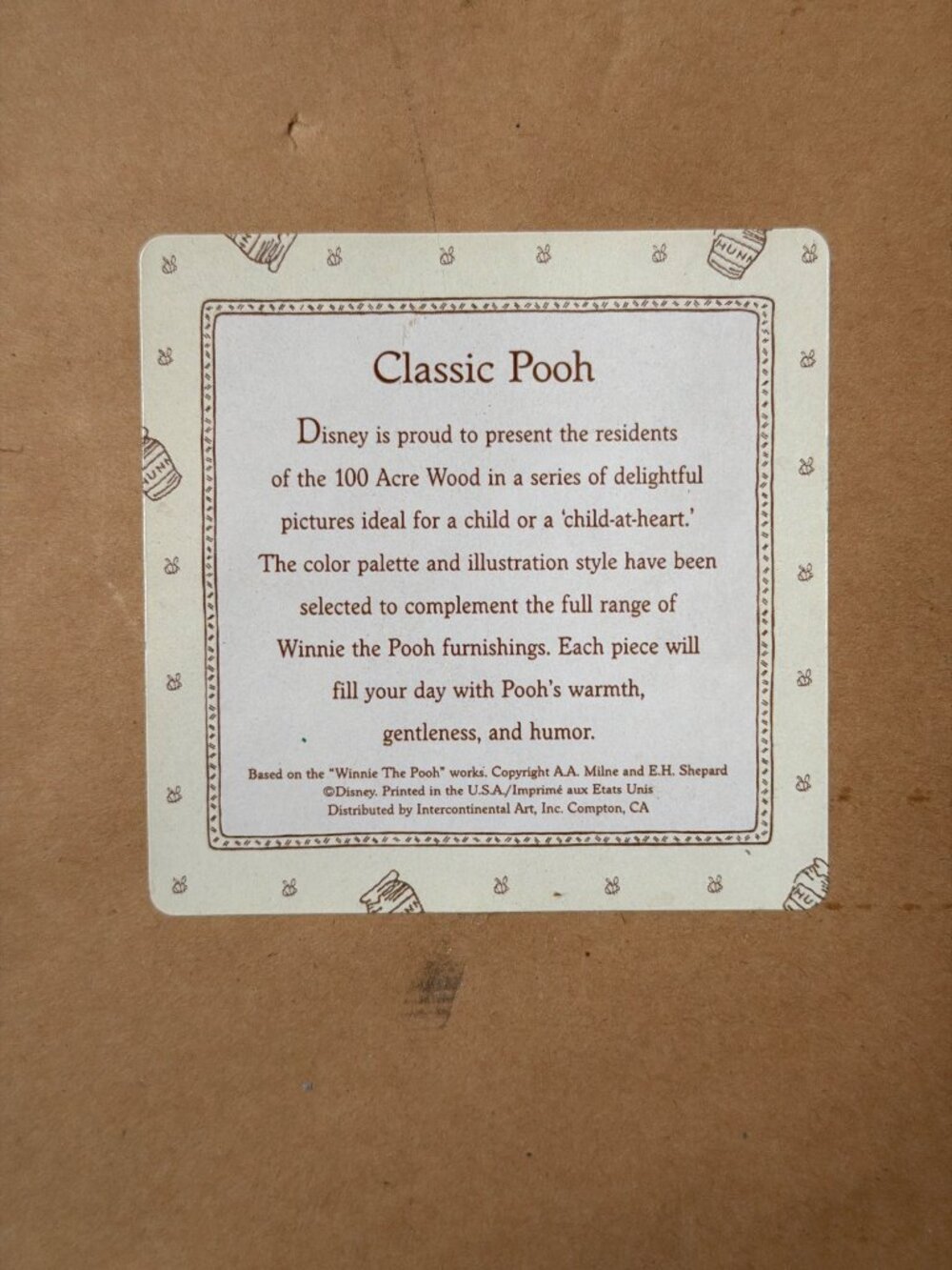 Vintage Disney Classic Pooh Framed Wall Art Winnie the Pooh Piglet Nursery Decor - Picture 5 of 10